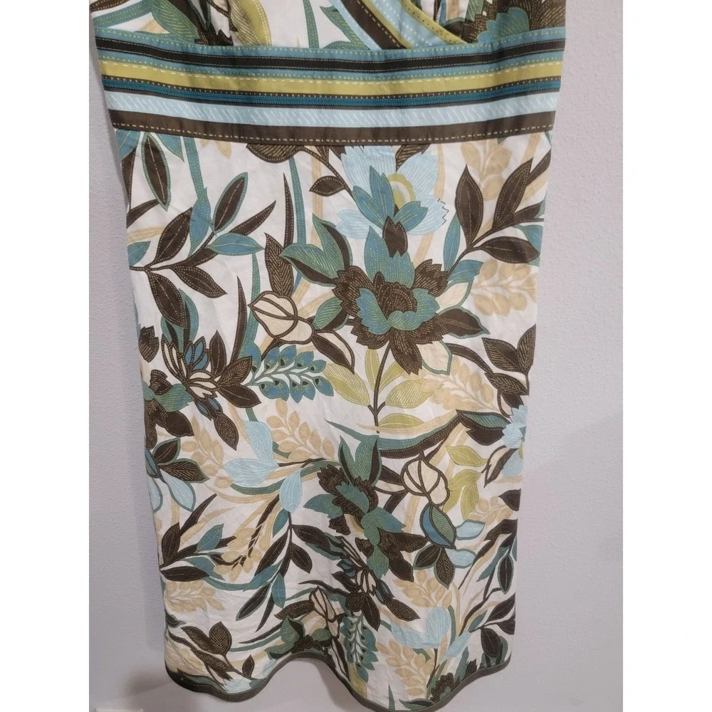 Ann Taylor Womens 10 Floral Print‎ Spaghetti Strap Lined Cotton Short Dress